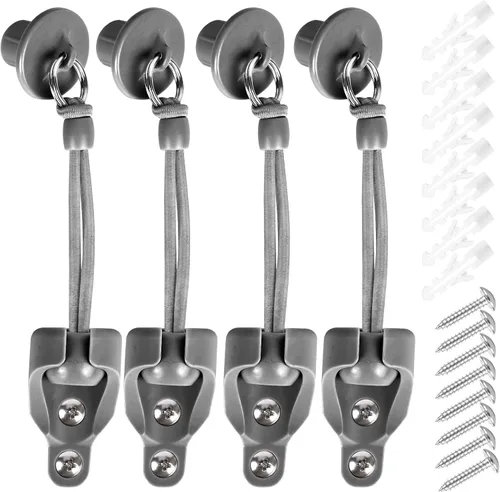 Vista 10 de Kit de bungee + tapas finales, soportes de montaje universales de repuesto para persianas enrollables exteriores e interiores (beige, 1 unidad)
