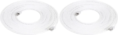 Vista 8 de Amazon Basics - Cable de conexión Ethernet RJ45 Cat 7, 10 Gpbs de alta velocidad, 600 MHz, con doble blindaje, 1,5 m, blanco