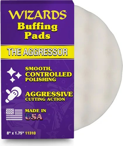 Vista 18 de Wizards 11204 Almohadilla de pulido de espuma amarilla – Almohadilla de pulido para búfer orbital – Corrección de pintura automática – Accesorio DA