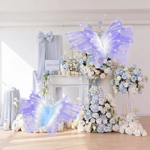 Vista 5 de Yinkin 2 piezas de 20 pulgadas de Navidad grandes 3D LED decoraciones