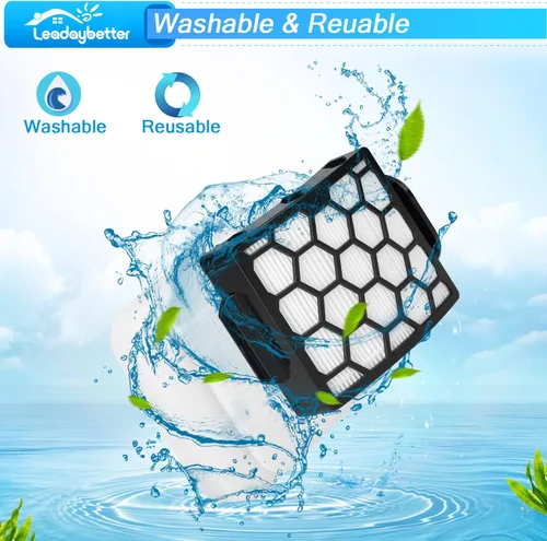 Vista 5 de Leadaybetter UV900 Filtros de Reemplazo para Aspiradora Shark Performance Lift-Away UV850 UV950 DuoClean Vertical, Comparar con la Parte # XHF320 &