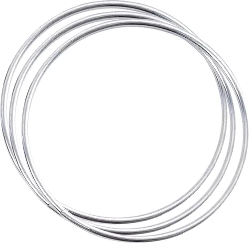 Vista 2 de Realeather Crafts Anillos de metal de zinc, 7 pulgadas, 3/paquete, blanco, 1 paquete