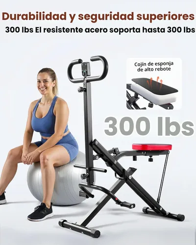 Vista 3 de VEVOR Squat Machine, Deep Squat Rowing Machine for Home, Easy Setup & Foldable Exercise Equipment, Glute Trainer Machine with 2/3 High-Strength