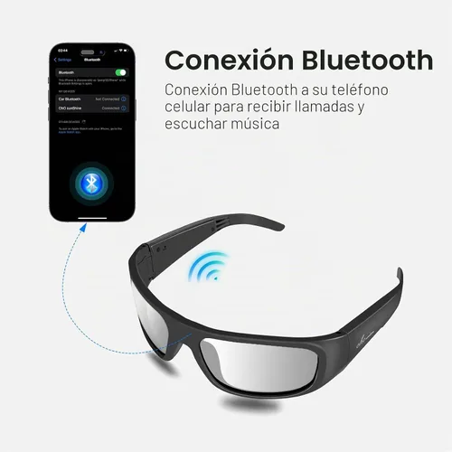Vista 3 de OhO sunshine Bluetooth Audio Sunglasses, Lightweight Open Ear Sport Glasses, 10H Playtime,Water Resistant with Voice Control