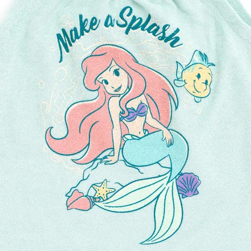 Vista 5 de Disney Minnie Mouse Princess Ariel - Camiseta sin mangas para niñas y pantalones cortos de delfín retro activo para niños pequeños y grandes