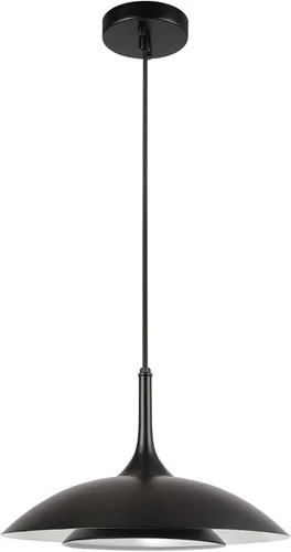 Vista 11 de [Usado] Lámpara colgante de 1 luz GLOBE Electric, acabado negro mate, varillas colgantes ajustables, regulable, base E26, iluminación moderna