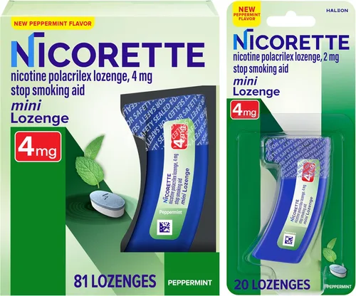 Vista 18 de Nicorette Mini pastillas de nicotina, 4 mg de ayuda para dejar de fumar, sabor a menta, 20 unidades Quit Smoking Aid, Reduces Nicotine Cravings