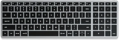 Vista 12 de Satechi Slim X1 Teclado retroiluminado Bluetooth para Mac, teclas iluminadas y sincronización multidispositivo, para MacBook Air/Pro M5/M4, iPad