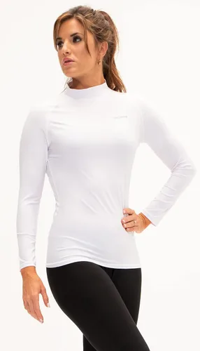 Vista 2 de DEVOPS Paquete de 3 camisetas de compresión para mujer, ajuste seco, cuello de tortuga, manga larga, para correr, atlética, camisetas