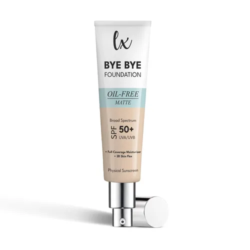 Vista 9 de Lx Blend Bye Bye Foundation Crema hidratante de cobertura mate sin aceite con SPF 50 (LIGHT) 1 FL OZ