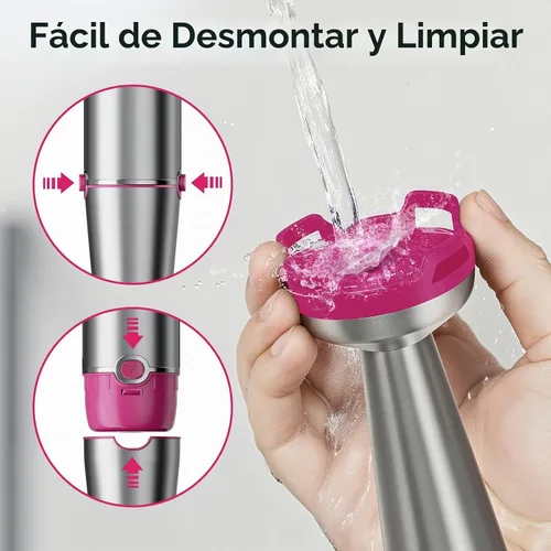 Vista 7 de Mezclador de inmersión Turelar de mano con cable, 1100W 5 en 1 juego de Rojo rosa