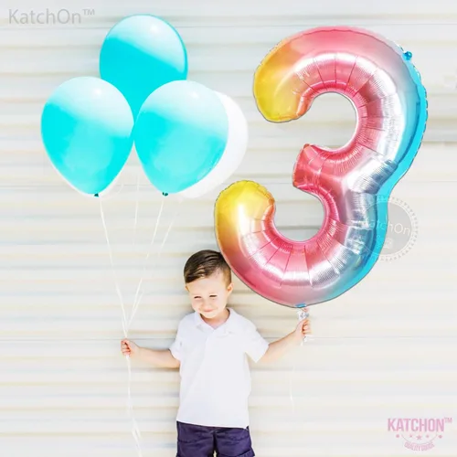 Vista 367 de KatchOn Globo negro del número 1 de 40 pulgadas, globo de feliz cumpleaños Large Mylar Number One Balloon for 1st Birthday Decorations, Foil