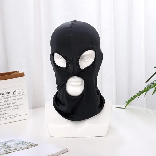 Vista 7 de WYSUMMER Máscara facial completa de 3 agujeros, para mujeres y hombres, pasamontañas delgado para motocicleta, bicicleta, caza, ciclismo, gorra