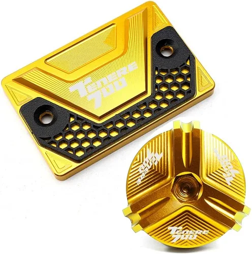 Vista 6 de W para Yamaha Tenere 700 Tenere700 XTZ T700 2019-2023 Tapa del líquido de freno delantero Tapa del tapón del motor Y (Color : EP Negro)