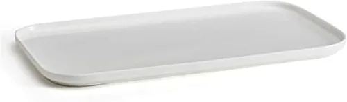 Vista 7 de Mikasa Samantha - Bandeja de porcelana de hueso ovalada ligera resistente a las astillas, 14 pulgadas, blanca