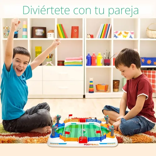 Vista 5 de Mini juego de mesa de fútbol para niños: juguetes de mesa de futbolín para niños de 3, 4, 5, 6, 7, 8 a 12 años, juego deportivo interactivo