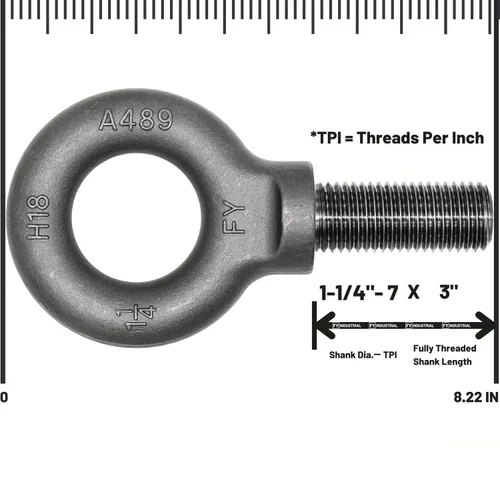 Vista 3 de Perno de Ojo de Hombro para Elevación de 1-1/4"-7 X 3