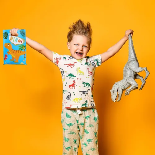 Vista 4 de Bolsas de regalo de dinosaurio para fiestas de dinosaurios, bolsas de golosinas de cumpleaños de dinosaurios, bolsa de regalo de dinosaurio