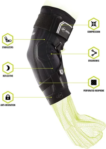 Vista 6 de DonJoy Performance Bionic Codera II – Pequeña – Soporte máximo con bisagras para hiperextensión de codo, UCL, lesiones de ligamento Tommy John, codo