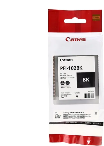 Vista 2 de Canon Cartucho de tinta PFI-102BK 0895B001 IPF500 IPF510 IPF600 IPF605 IPF650 IPF700 IPF765 (negro) en embalaje al por menor
