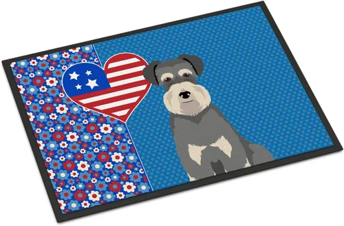 Vista 152 de Caroline's Treasures WDK5119JMAT Airedale Terrier USA - Tapete para interiores o exteriores, 24 x 36 pulgadas, tapete para puerta delantera