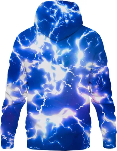 Vista 2 de Hgvoetty - Sudadera con capucha con estampado 3D, gráfico de diseño espacial, sin botones, unisex