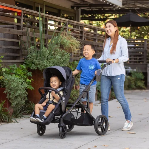 Vista 20 de Baby Trend Morph Cochecito Modular de Individual a Doble, Dash Black