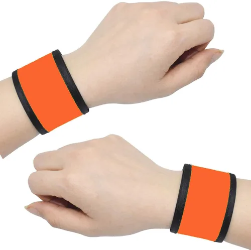 Vista 9 de Pulseras LED que brillan con luz para el brazo, bandas de muñeca intermitentes de alta visibilidad, luces de equipo de seguridad para ciclismo