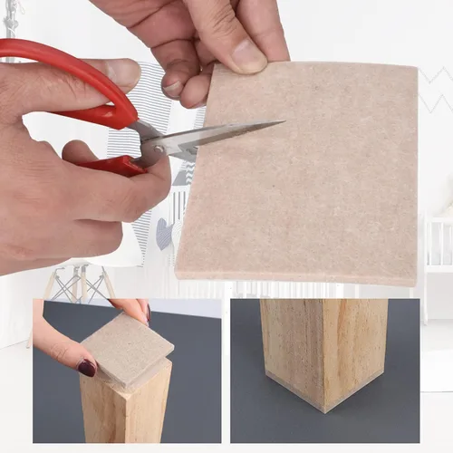 Vista 5 de 73 almohadillas de fieltro para muebles, protectores de suelo para sillas, autoadhesivos, protectores de patas de silla para suelos de madera dura
