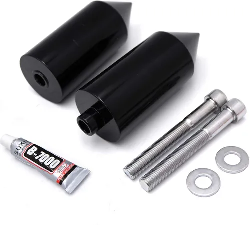Vista 2 de Protector de deslizamiento de marco con puntas, protector contra caídas, aluminio negro para Yzf 600R Thundercat 96-07 [N/P: MT290-012]