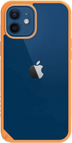 Vista 2 de Armor Signature - Funda para iPhone 12 Mini, color naranja con cinta gris