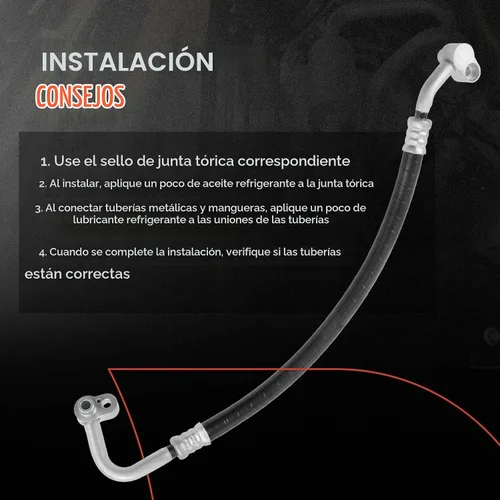 Vista 6 de A-Premium Conjunto de manguera de línea de descarga de A/C compatible con Volkswagen Jetta 2005-2014, Golf 2010-2014, Rabbit 2006-2009, 2.5L