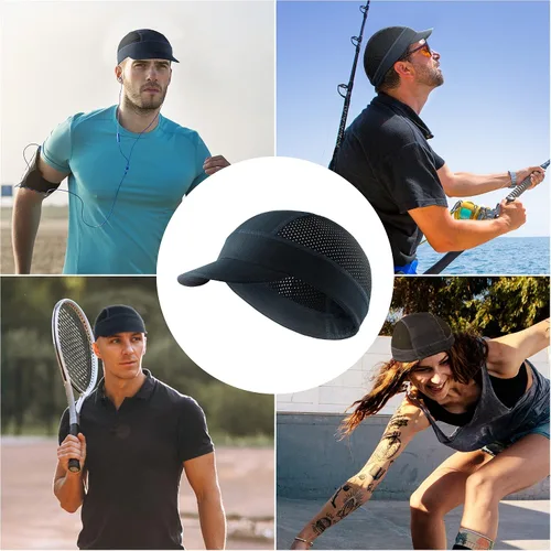 Vista 8 de Arcweg Gorras de ciclismo transpirables para debajo del casco, sombrero de bicicleta que absorbe el sudor, sombrero a