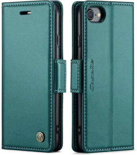 Vista 63 de QLTYPRI Funda tipo cartera para iPhone 7/8/SE 2020/SE 2022 con tarjetero, color azul