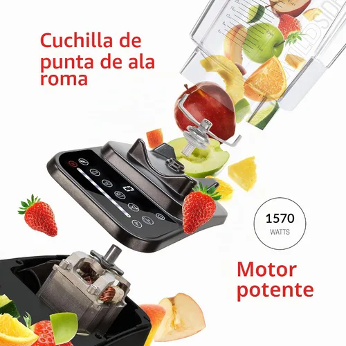 Vista 4 de Blendtec Designer Series - Licuadora con tarro WildSide+ de 90 onzas y botella de viaje GO de 34 onzas, paquete de licuadora de cocina, color rojo