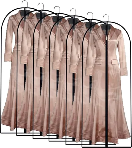 Vista 35 de Bolsas transparentes para colgar ropa de viaje (juego de 6) bolsas de traje para almacenamiento de ropa, bolsas de almacenamiento de ropa, funda