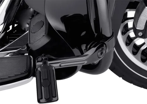Vista 5 de TCT-MOTORPARTS Estriberas de pie de carretera de montaje largo para Harley Electra Glide, todo con protectores de motor de 1-1/4 pulgadas 1.25 Negro