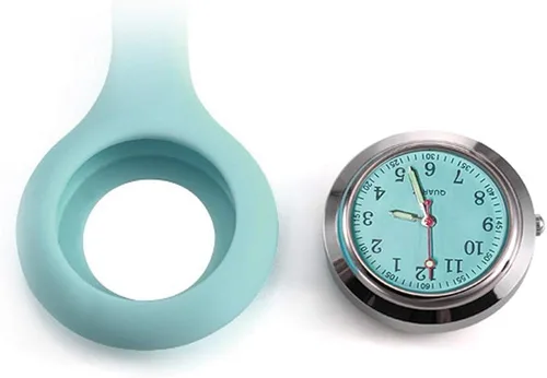 Vista 3 de Juego de 3 relojes de silicona para enfermeras bolsillo médico con clip de solapa para regalo