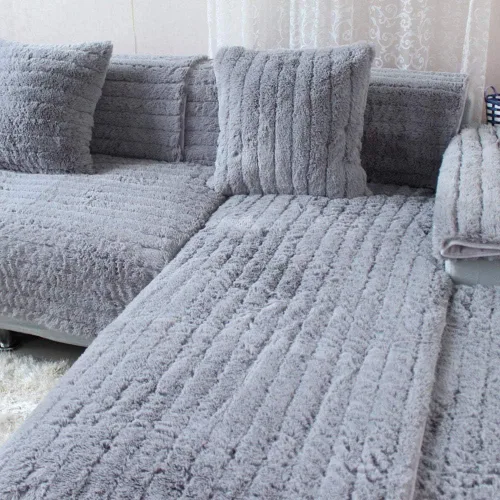 Vista 4 de SVIO-SOFACOVER Funda de sofá para sofá, protector de muebles de invierno, funda de sofá de piel sintética marrón para todas las estaciones, una