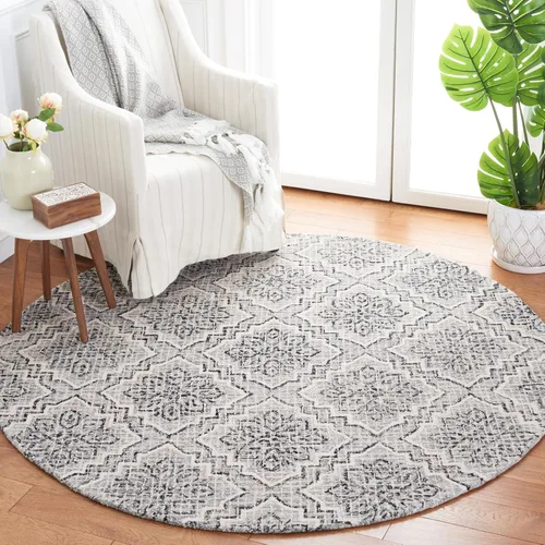 Vista 11 de SAFAVIEH Abstract Collection - Alfombra decorativa, 2 x 3 pies, azul y gris, lana hecha a mano, ideal para zonas de alto tráfico en entrada, sala