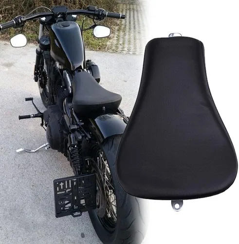 Vista 3 de DREAMIZER Asiento de Motocicleta para Conductor Asiento Delantero Individual Compatible con Sportster 48 72 Iron 883 XL883 Forty Eight XL1200 Negro