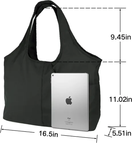 Vista 4 de ZOOEASS - Bolso grande de hombro para mujer, impermeable, multifunción, de nailon, para viaje