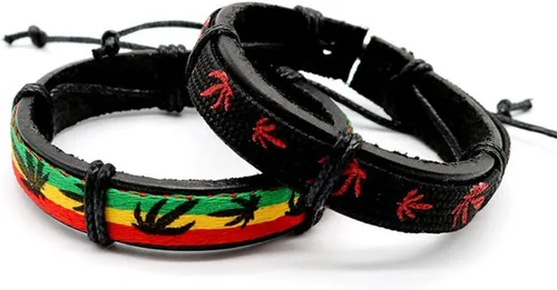 Vista 3 de Pulsera de 420 hojas, 4 piezas, Cuero