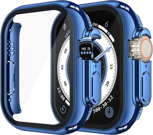 Vista 14 de Misxi Juego de 2 Fundas de Vidrio Templado Compatibles con Apple Watch Series 3 y Series 2 de 1.496 Pulgadas, Protector de Pantalla de Policarbonato