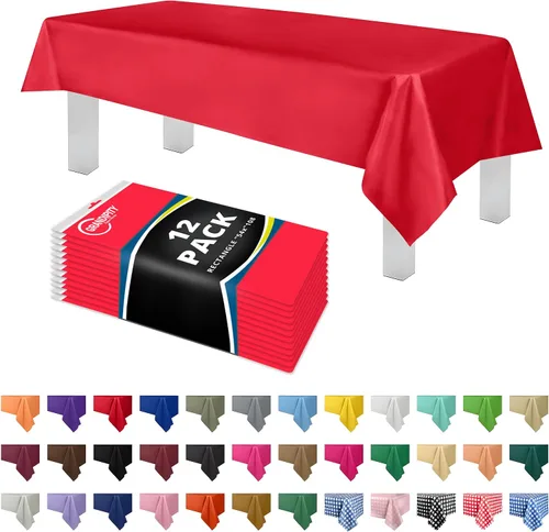 Vista 39 de Mantel de plástico de alta calidad - 54 in. x 108 pulgadas. Grandipity - Mantel rectangular (6 y 12 unidades), Agua (Aqua)