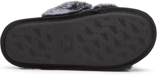 Vista 3 de Laura Ashley Ladies Animal Leopard Plush Cross Band Slippers With Memory Foam Insole