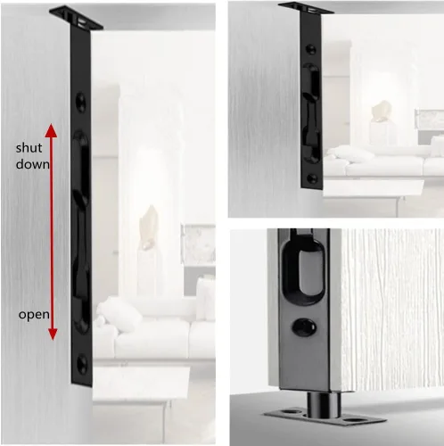 Vista 3 de szhdxsy - Pestillo oculto y perno de acero inoxidable 304 de 6 pulgadas (5.9 in) de seguridad para puerta, cerradura de perno deslizante de puerta