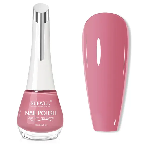 Vista 14 de Esmalte de uñas nude de secado rápido, 0.63 onzas líquidas, esmalte de uñas regular de secado rápido, esmalte de uñas de alto brillo para otoño