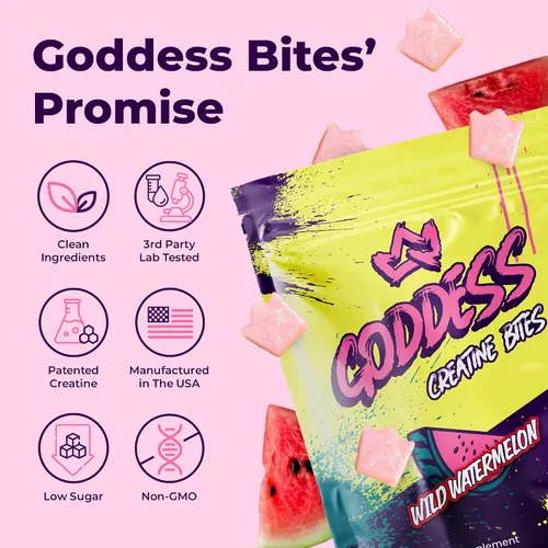Vista 6 de Primal Queen Goddess Gomitas de Creatina – Creatina masticable baja en azúcar para mujeres Construye glúteos y músculos, recuperación más rápida