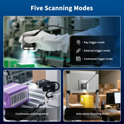 Vista 2 de NetumScan Motor de escaneo de código de barras fijo integrado 2D, lector de código de barras QR 1D 2D de grado industrial, escaneo de inducción